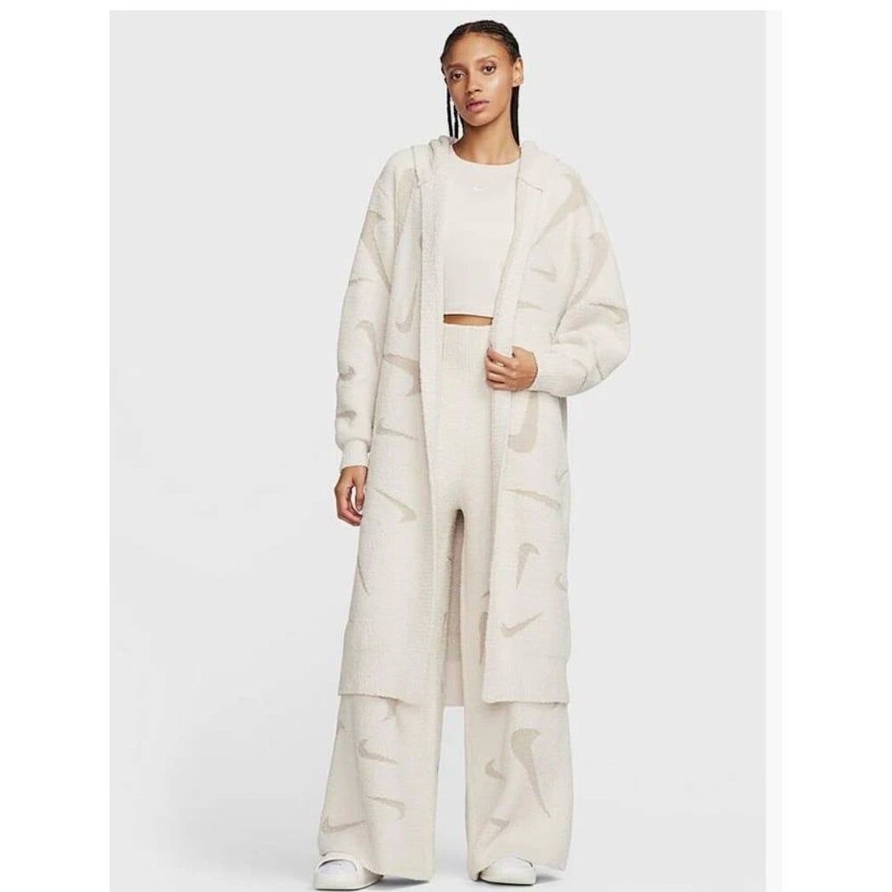 Like New NIKE SPORTSWEAR PHOENIX COZY BOUCLÉ PANTS " CREAM" MEDIUM